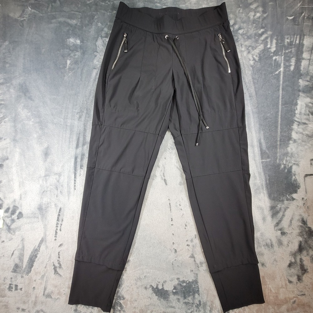 Raffaello Rossi Candy Tech Trousers Black Joggers Women US 8 251278